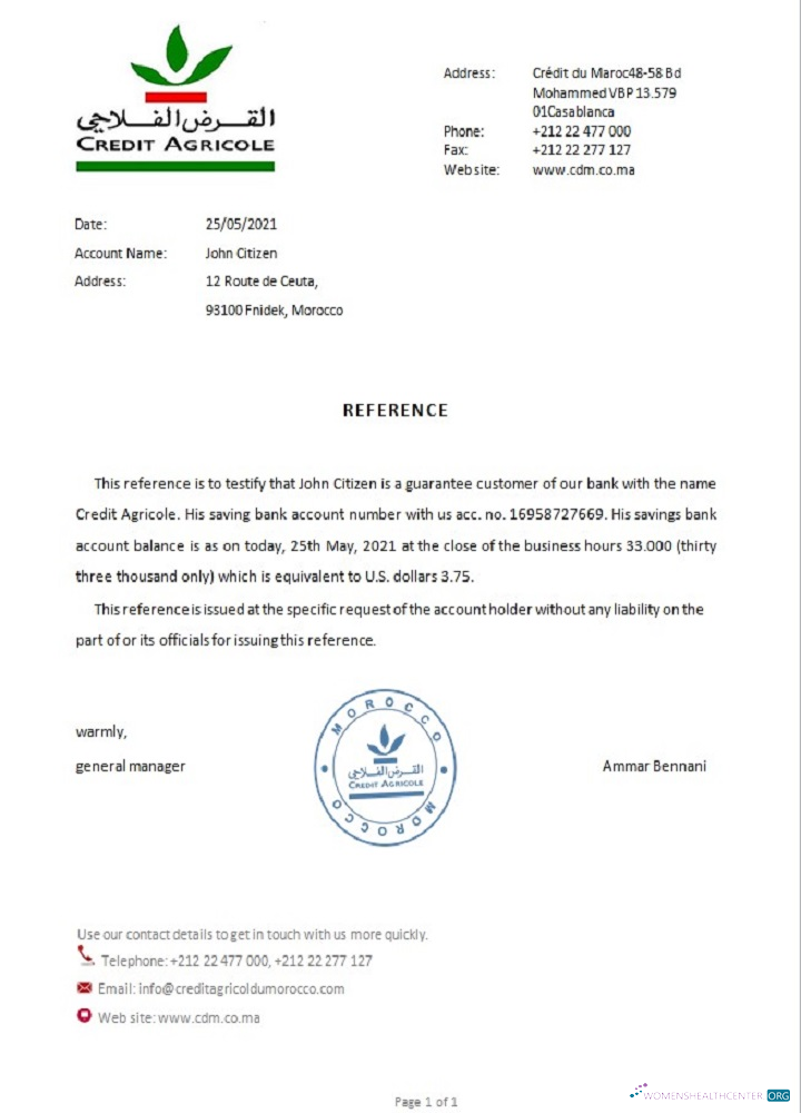Download Morocco Credit Agricole bank reference Photoshop template